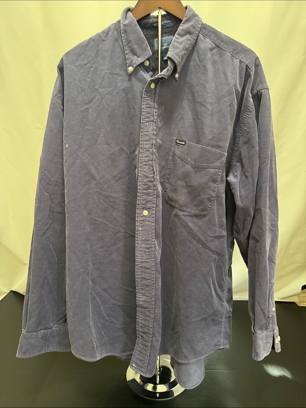 Faconnable vintage. Men's Button-Down Shirt - Deep Blue XL. Small spot